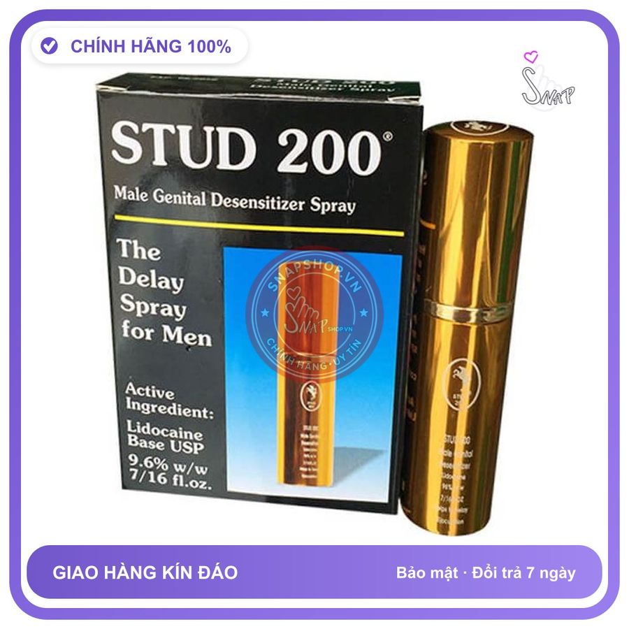 Chai Xịt Anh Stud 200 - Kéo Giài Thời Gian - 12ml chính hãng - kéo dài thời gian, thấm nhanh không nhờn rít, dùng trước khi quan hệ - giao hàng che tên kín đáo