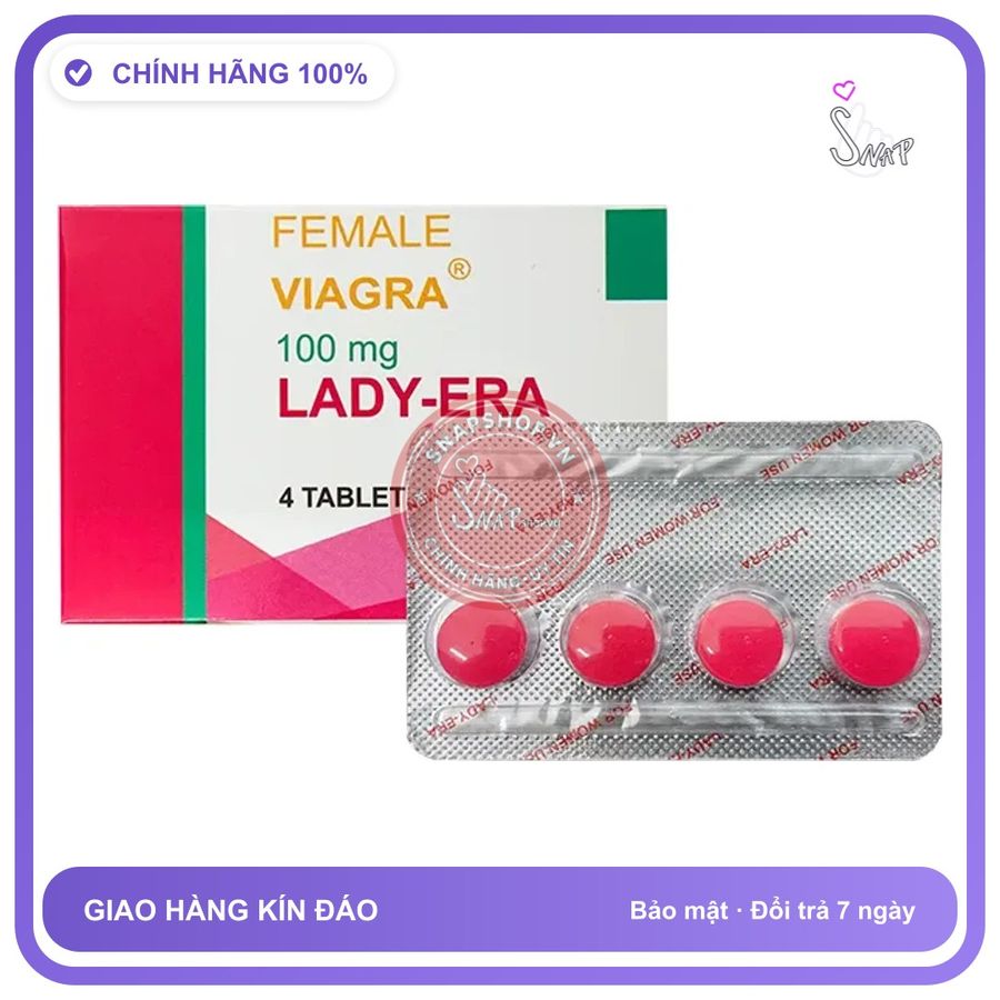 Lady Era USA Mỹ Vỉ 4 Viên Hỗ Trợ Sinh Lý Nữ chính hãng - chất liệu an toàn cho da, dễ vệ sinh, êm ái khi dùng - giao hàng che tên kín đáo