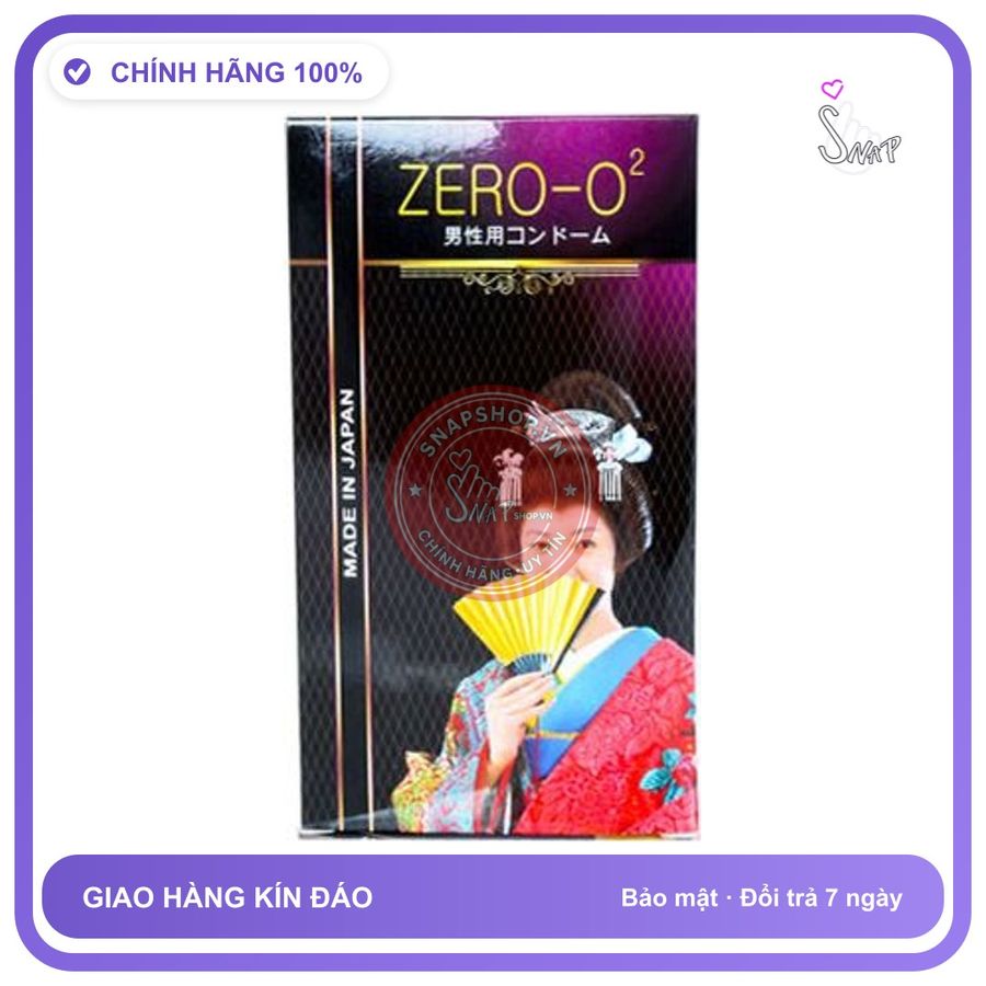 Bao Cao Su Zero O2 Siêu Mỏng Ôm Sát Hộp 12 Chiếc chính hãng - hộp 12 cái, ôm sát cảm giác thật, chất liệu latex an toàn - giao hàng che tên kín đáo
