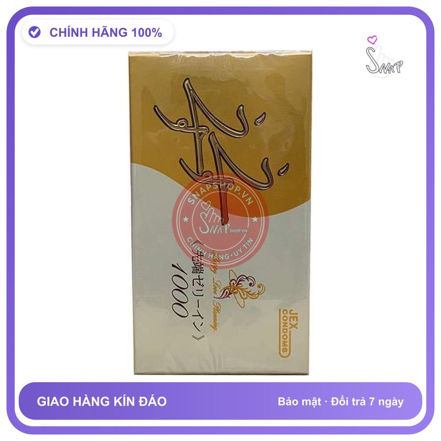 Bao Cao Su Jex UsuUsu Jelia Coat R1000 Siêu Mỏng 12s chính hãng - hộp 12 cái, ôm sát cảm giác thật, chất liệu latex an toàn - giao hàng che tên kín đáo