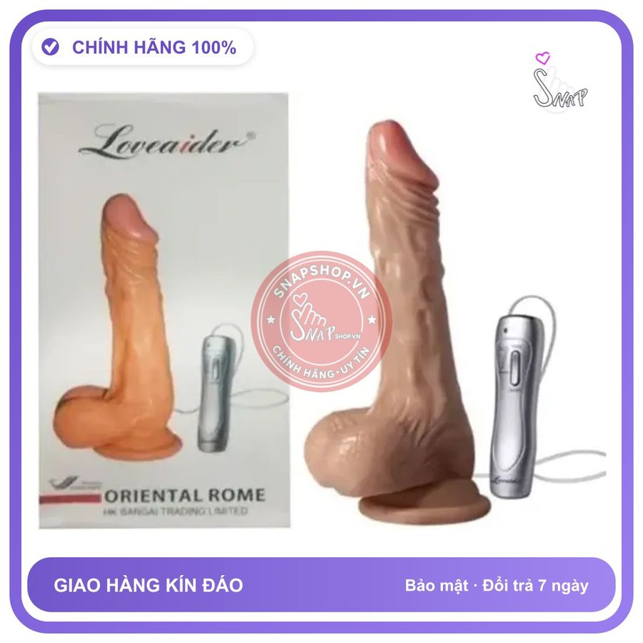 Dương Vật Giả Hít Tường Loveaider Oriental Rome chính hãng - 7 chế độ rung, đế hít tường, silicone mềm mại - giao hàng che tên kín đáo