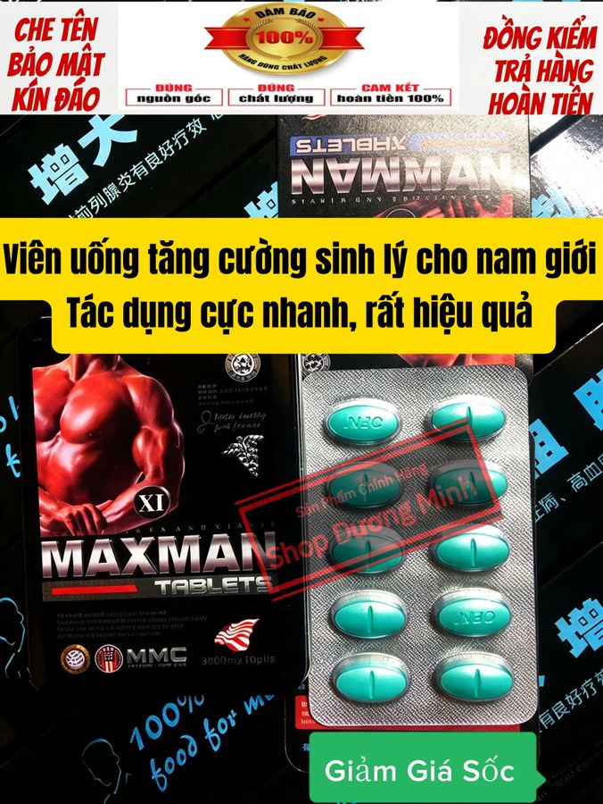 ( Hàng Chính Hãng USA) Viên uống tăng cường sinh lý cho nam giới, uống 1 viên trước khi quan hệ 40p, Tác Dụng Nhanh, Rất Hiệu Quả 