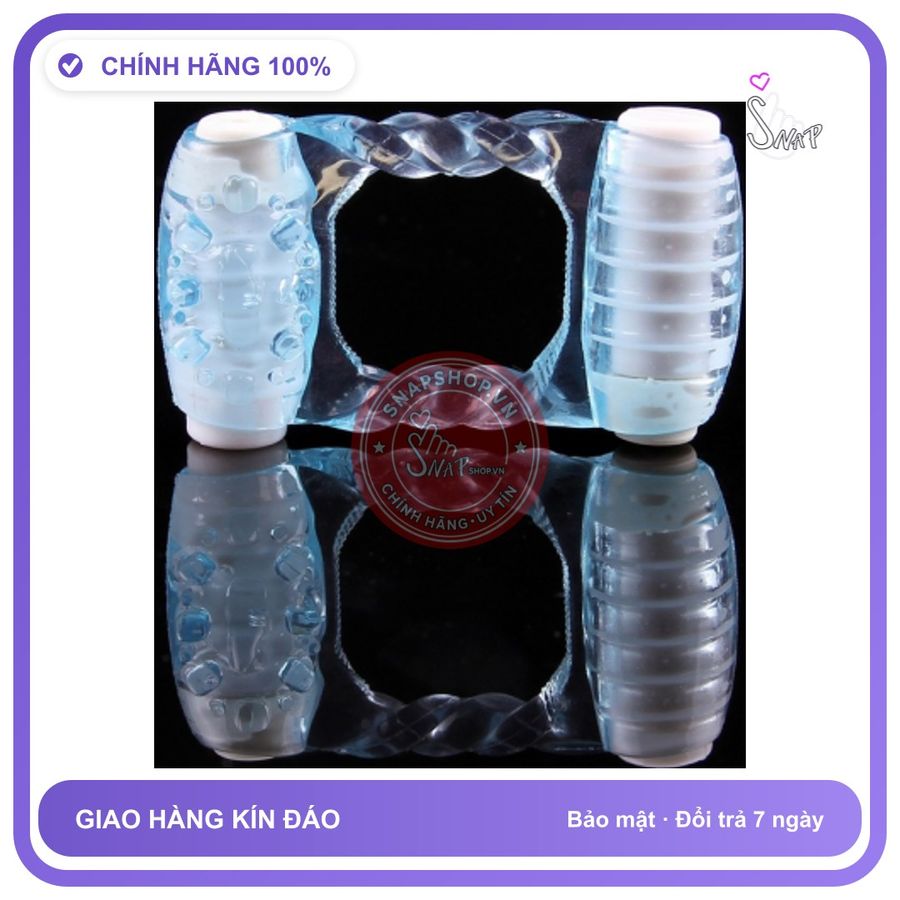 Vòng Rung Dương Vật 2 Đầu Rung chính hãng - silicone mềm mại, chất liệu an toàn cho da, dễ vệ sinh - giao hàng che tên kín đáo