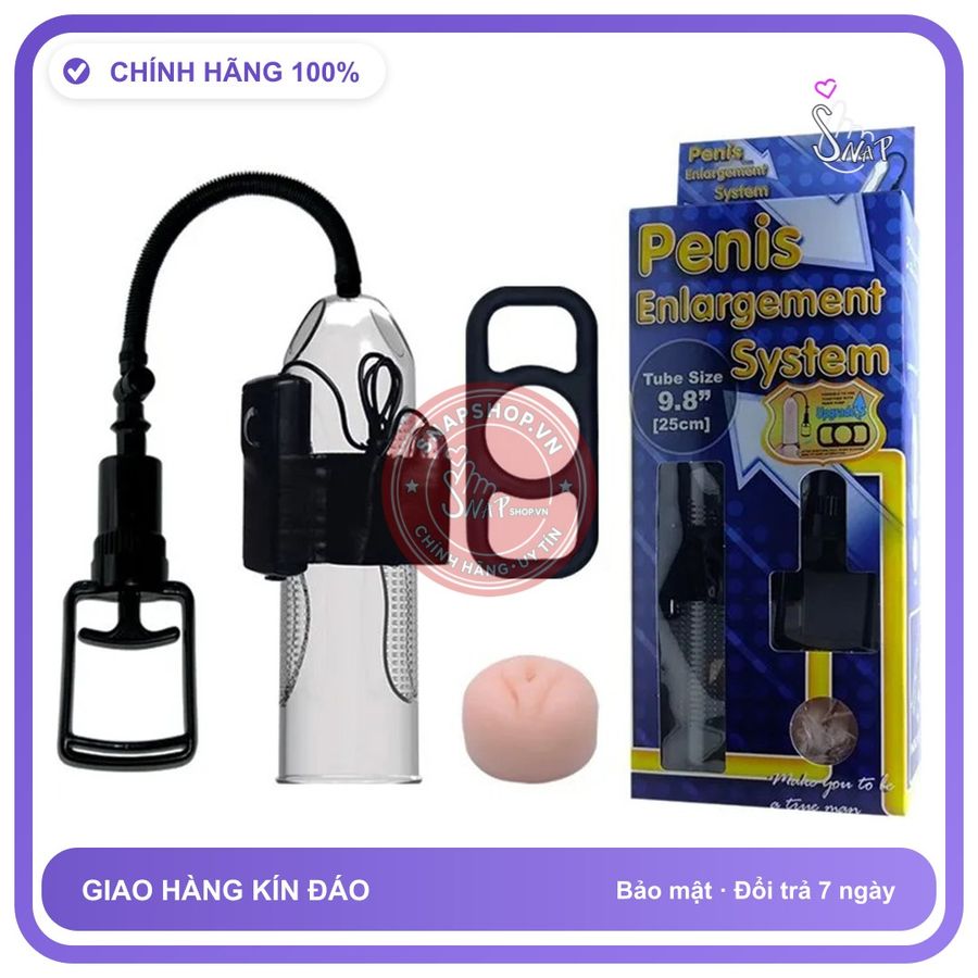 Máy Tập Tăng Kích Thước Dương Vật Enlargement System chính hãng - silicone mềm mại, chất liệu an toàn cho da, dễ vệ sinh - giao hàng che tên kín đáo