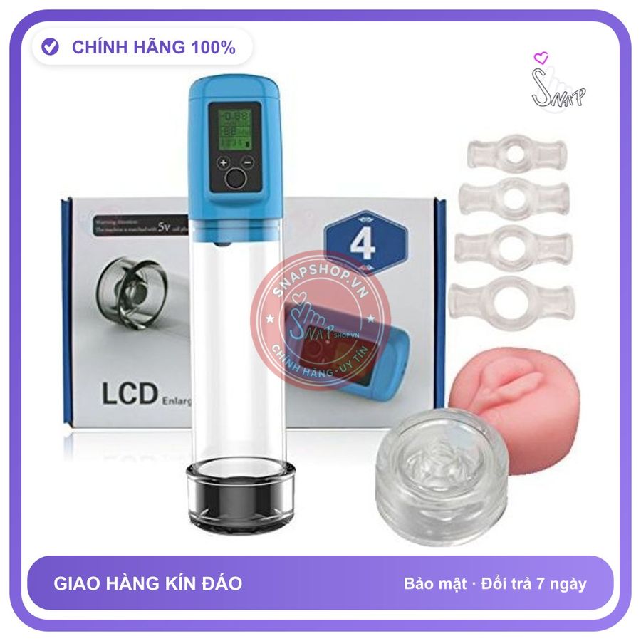 Máy Tập Kéo Dài Dương Vật Tự Động Pin Sạc LCD G4 chính hãng - sạc USB, chất liệu an toàn cho da, dễ vệ sinh - giao hàng che tên kín đáo