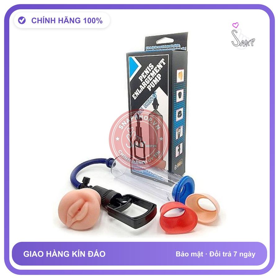Máy Tập Kéo Tay Dương Vật EnLargement Pump chính hãng - silicone mềm mại, chất liệu an toàn cho da, dễ vệ sinh - giao hàng che tên kín đáo