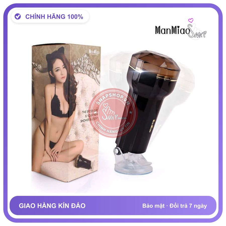 Âm Đạo Giả Cao Cấp Manmiao - Đèn Pin Rung Gắn Tường chính hãng - sạc USB, chất liệu an toàn cho da, dễ vệ sinh - giao hàng che tên kín đáo
