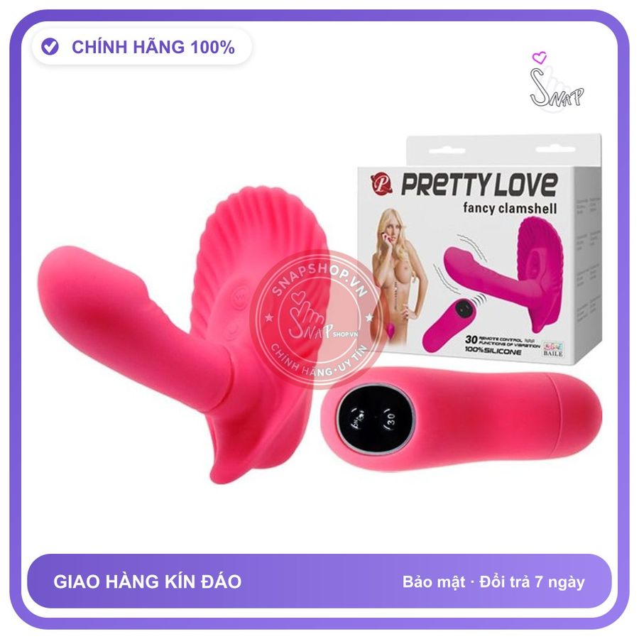 Dương Vật Giả Pettylove Fancy Clamshell Điều Khiển Từ chính hãng - 30 chế độ rung, silicone mềm mại, chất liệu an toàn cho da - giao hàng che tên kín đáo