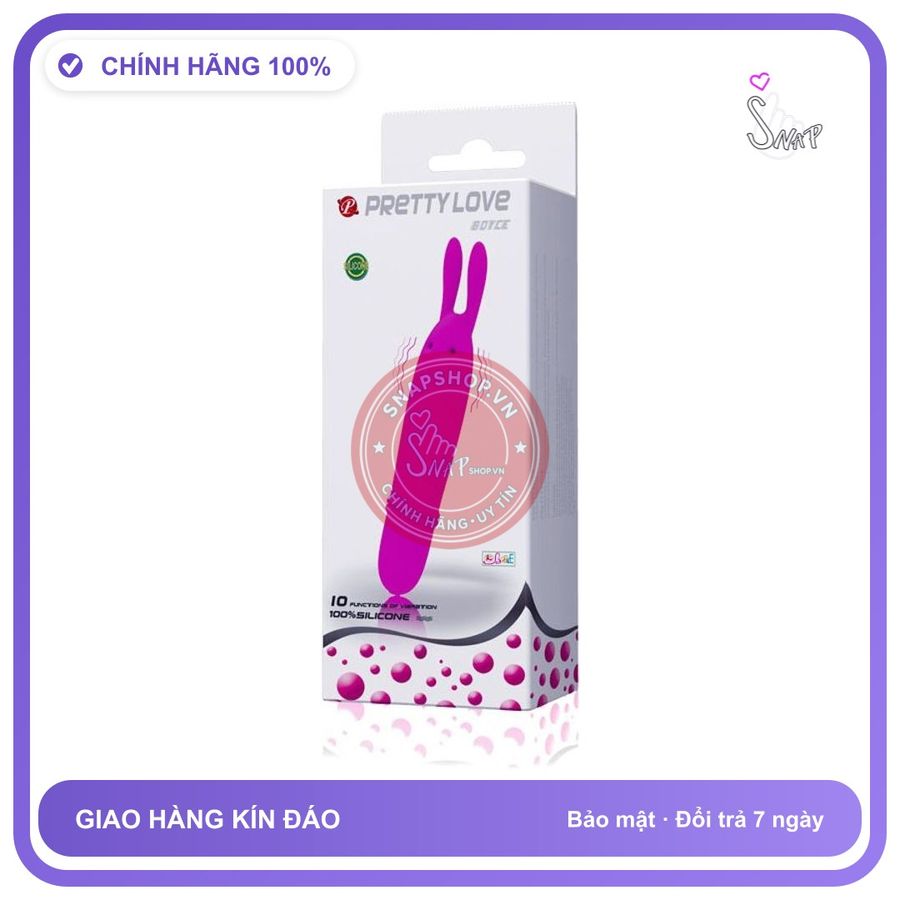 Trứng Rung Tai Thỏ Pretty Love Boyce 10 Chế Độ Rung chính hãng - silicone mềm mại, chất liệu an toàn cho da, dễ vệ sinh - giao hàng che tên kín đáo