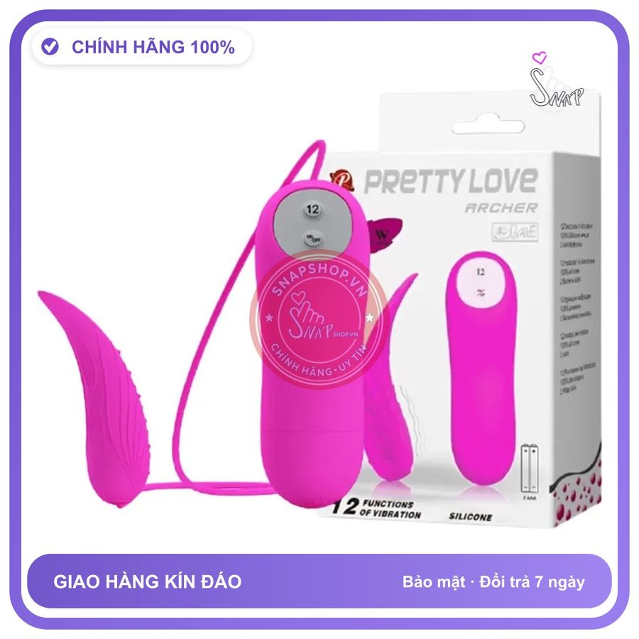 Trứng Rung Tình Yêu Pretty Love Archer 12 Chế Độ Rung chính hãng - silicone mềm mại, chất liệu an toàn cho da, dễ vệ sinh - giao hàng che tên kín đáo