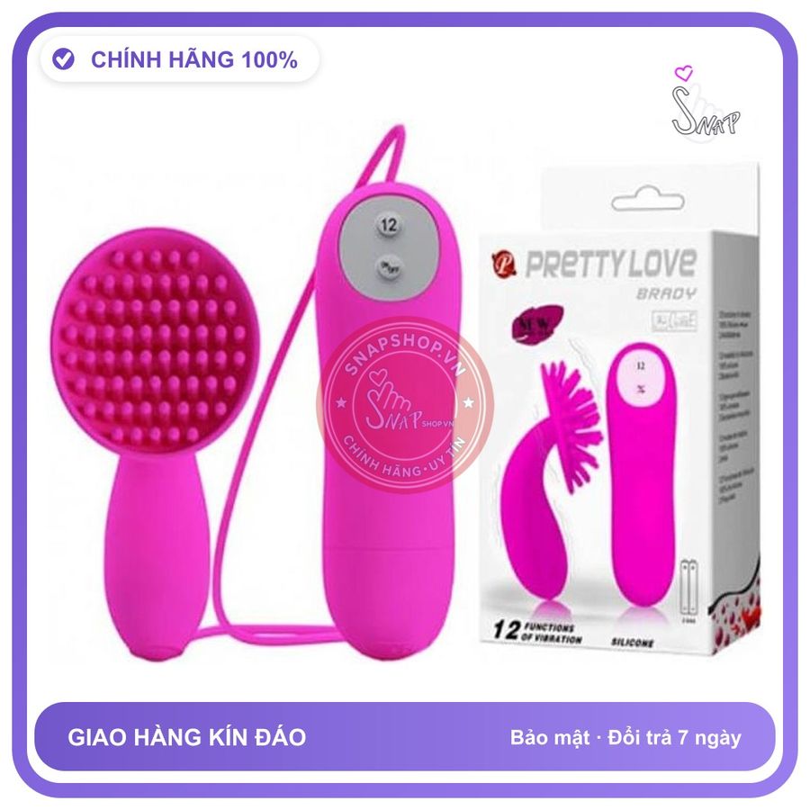 Trứng Rung Silicon Hoa Sen Brady Pretty Love Trứng Rung Tình Yêu Cao Cấp 12 Chế Độ chính hãng - 12 chế độ rung, silicone mềm mại, chất liệu an toàn cho da - giao hàng che tên kín đáo