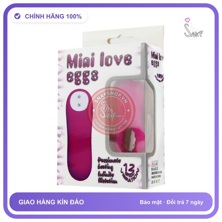 Mini Love Trứng Rung Tình Yêu Càng Cua Kích Thích Điểm G chính hãng - 12 chế độ rung, chống nước, silicone mềm - giao hàng che tên kín đáo