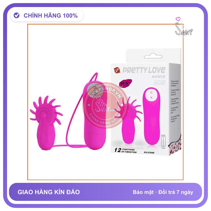 Trứng Rung Massage Điểm G 12 Chế Độ Pretty Love BORIS chính hãng - 12 chế độ rung, silicone cao cấp, chất liệu an toàn cho da - giao hàng che tên kín đáo