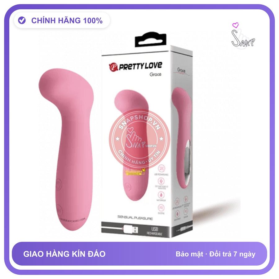 Máy Massage Pretty Love Grace Chính Hãng - 12 chế độ rung, silicone mềm mại, chất liệu an toàn cho da - giao hàng che tên kín đáo