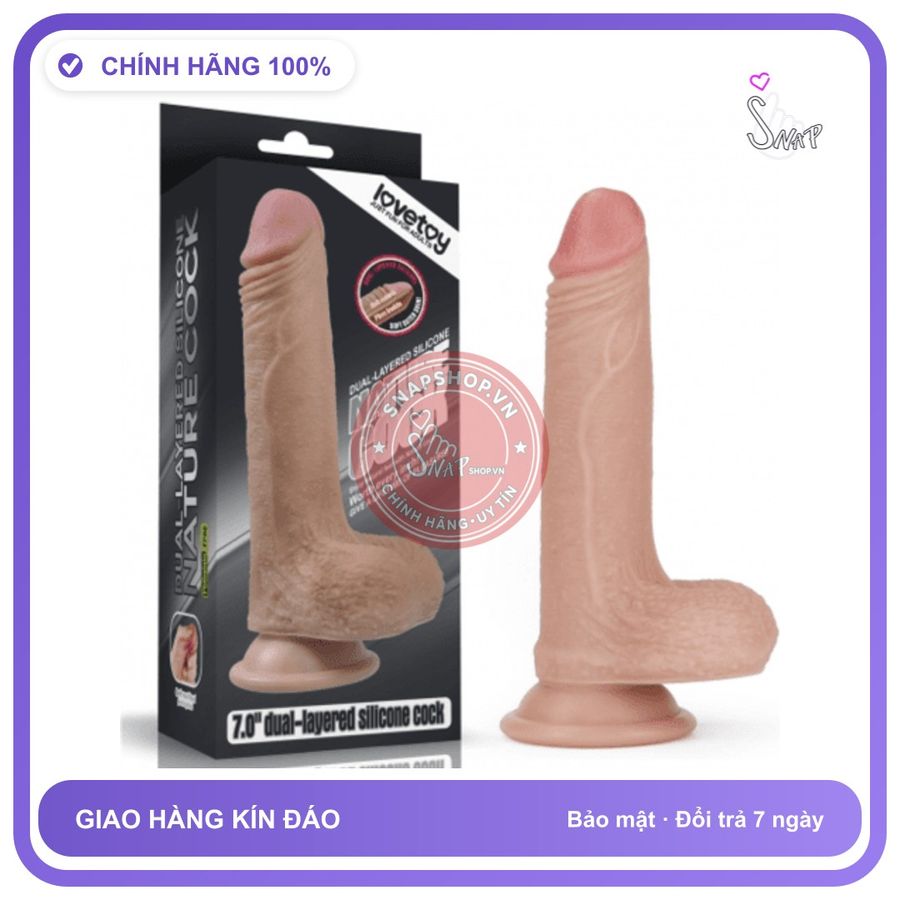 Dương Vật Giả Lovetoy 7.0 USA Chính Hãng Siêu - đế hít tường, silicone y tế, chất liệu an toàn cho da - giao hàng che tên kín đáo