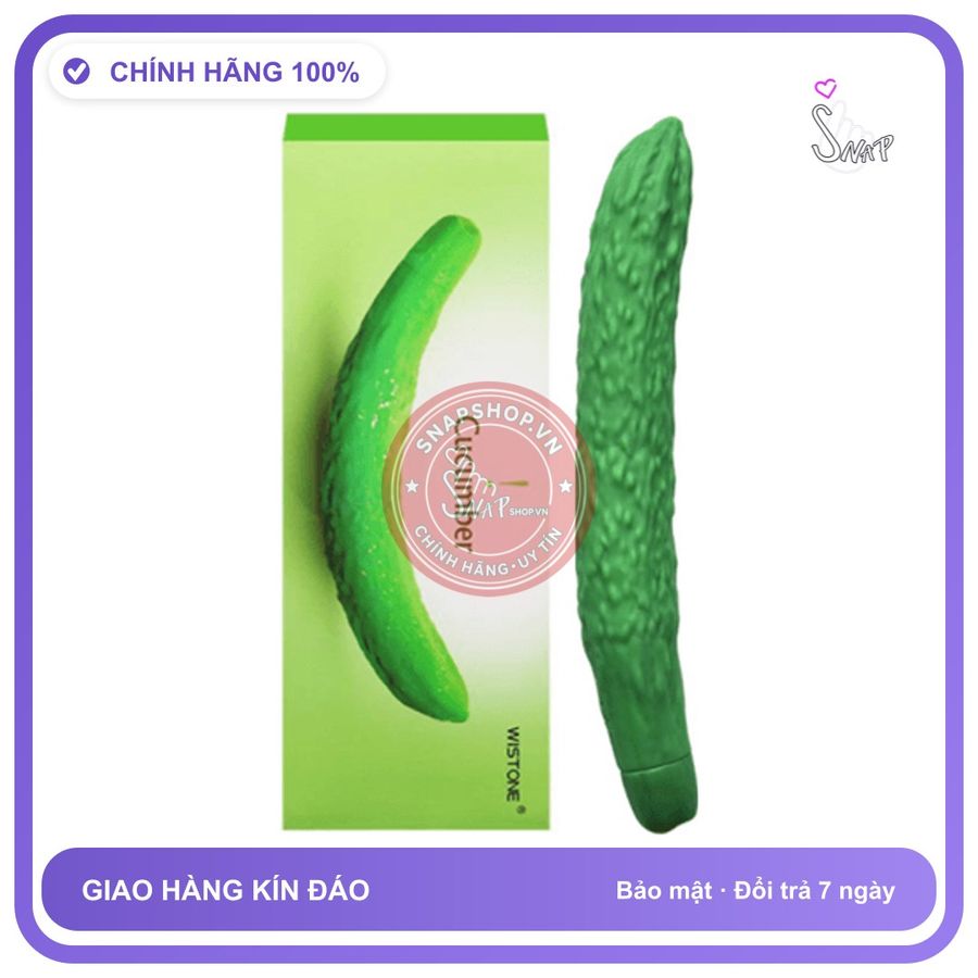 Máy Massa Kích Thích Wiston Cucumber chính hãng - 10 chế độ rung, sạc USB, chống nước - giao hàng che tên kín đáo