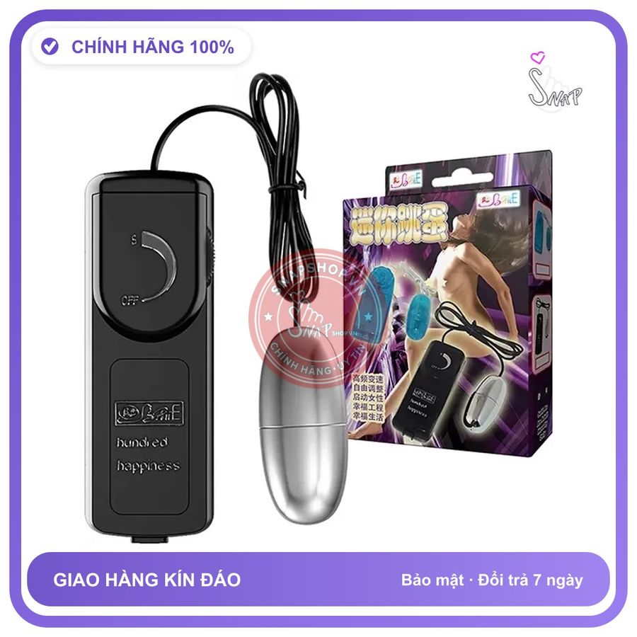 Trứng Rung Tình Yêu Baile Inox 1 Đầu Cao Cấp chính hãng - sạc USB, chất liệu an toàn cho da, dễ vệ sinh - giao hàng che tên kín đáo