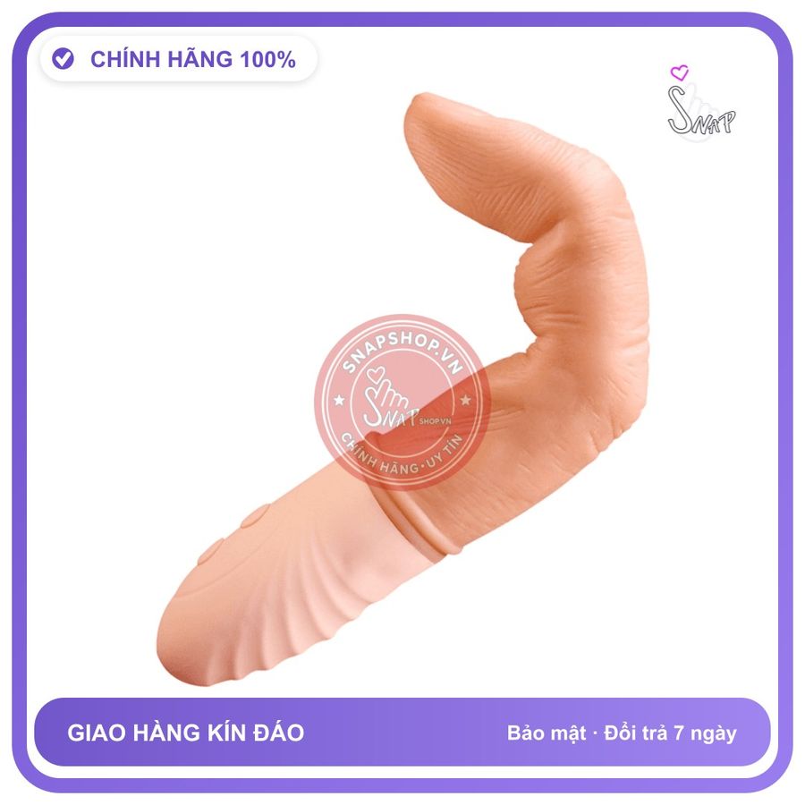 Ngón Tay Thần Thánh Móc Cua Tỏa Nhiệt 12 chính hãng - 12 chế độ rung, có sưởi ấm, silicone cao cấp - giao hàng che tên kín đáo