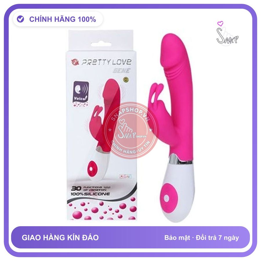 Máy Massage Điểm G Pretty Love Gene chính hãng - chống nước, silicone cao cấp, chất liệu an toàn cho da - giao hàng che tên kín đáo