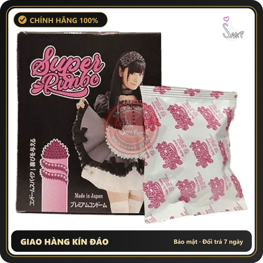 (Che Tên) Bao Cao Su Đầu Gai Chôm Chôm Super Runbo Hộp 2 Cái Giao Nhanh Toàn Quốc