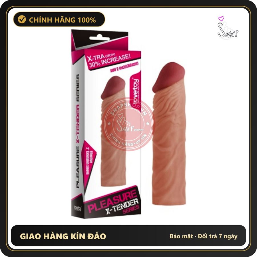 (Che Tên) Bao Cao Su Đôn Dên 5cm Cao Cấp Lovetoy Pleasure X-Tender Series (MS3) 326474 Hộp Trắng Kín