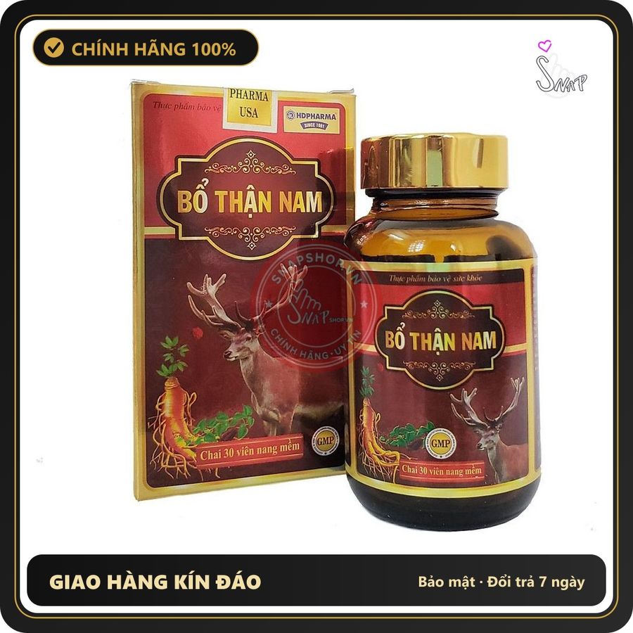 (Che Tên) Viên Uống Tăng Cường Sức Khỏe Nam Bổ Thận Nam – Hộp 30 viên Hộp Trắng Kín