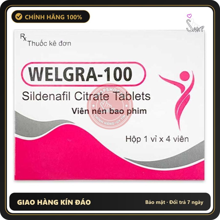 (Che Tên) Viên Uống Hỗ Trợ Sức Khỏe Nam Giới Welgra 100 - Snapshop