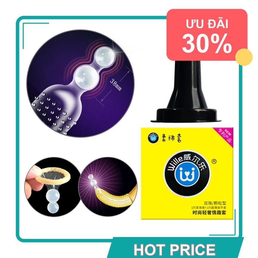 (Che Tên) Bao Cao Su Welli 2 Bi Đôn Đầu Hỗ Trợ 24/7