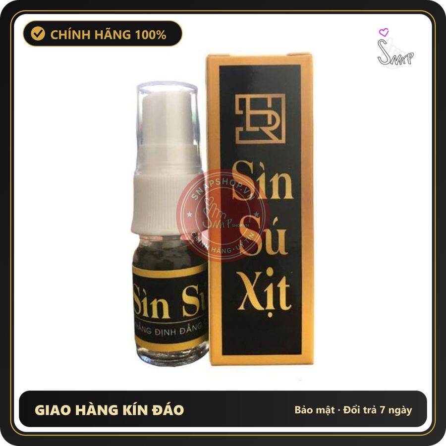 (Che Tên) Sìn sú xịt 3ml, sìn sú nước xịt kéo dài thời gian quan hệ Cao Cấp Bảo Đảm
