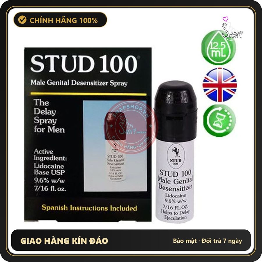 (Che Tên) Xịt Anh Stud 100 – Chai 10ml - UK Bảo Mật Tuyệt Đối