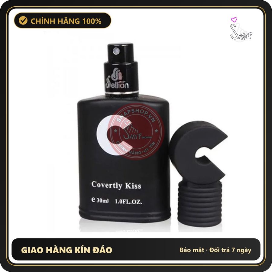 (Che Tên) Nước Hoa Kích Thích C Covertly Kiss Cao Cấp - Chai 30ml Bảo Mật Tuyệt Đối