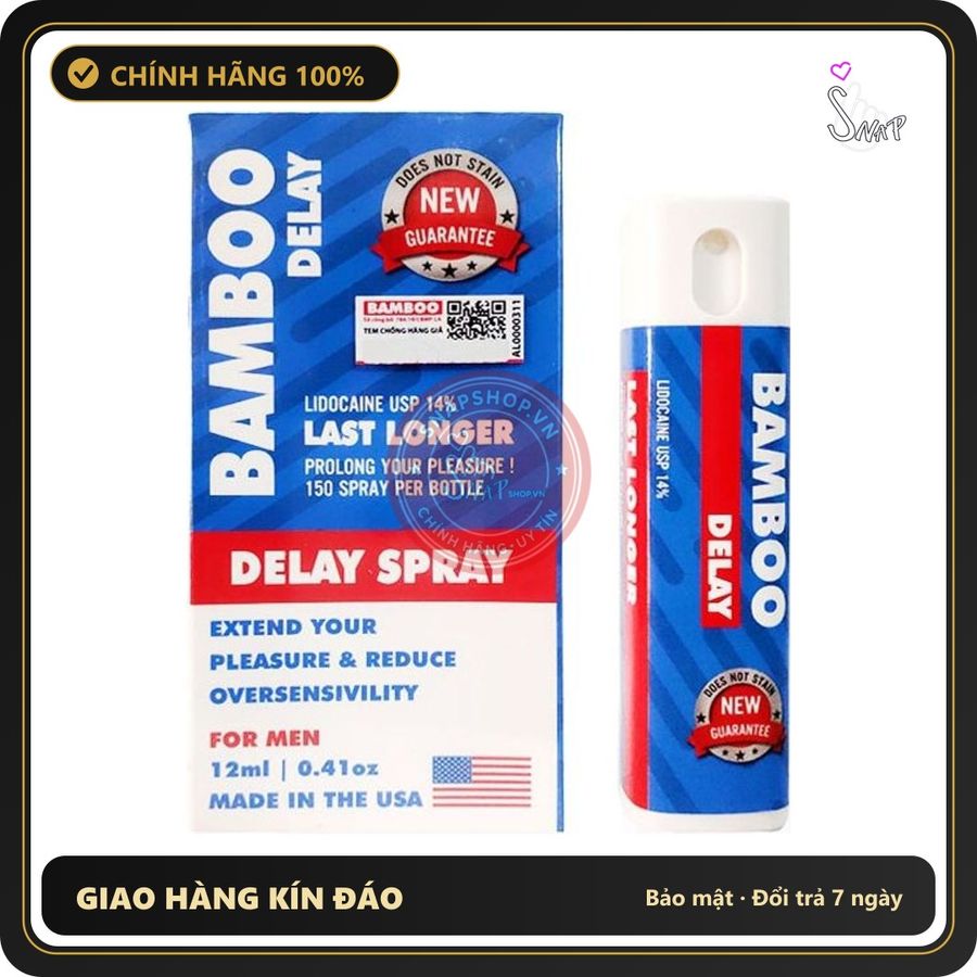 (Che Tên) Xịt USA Bamboo Delay – Chai 12ml Giao Nhanh Toàn Quốc