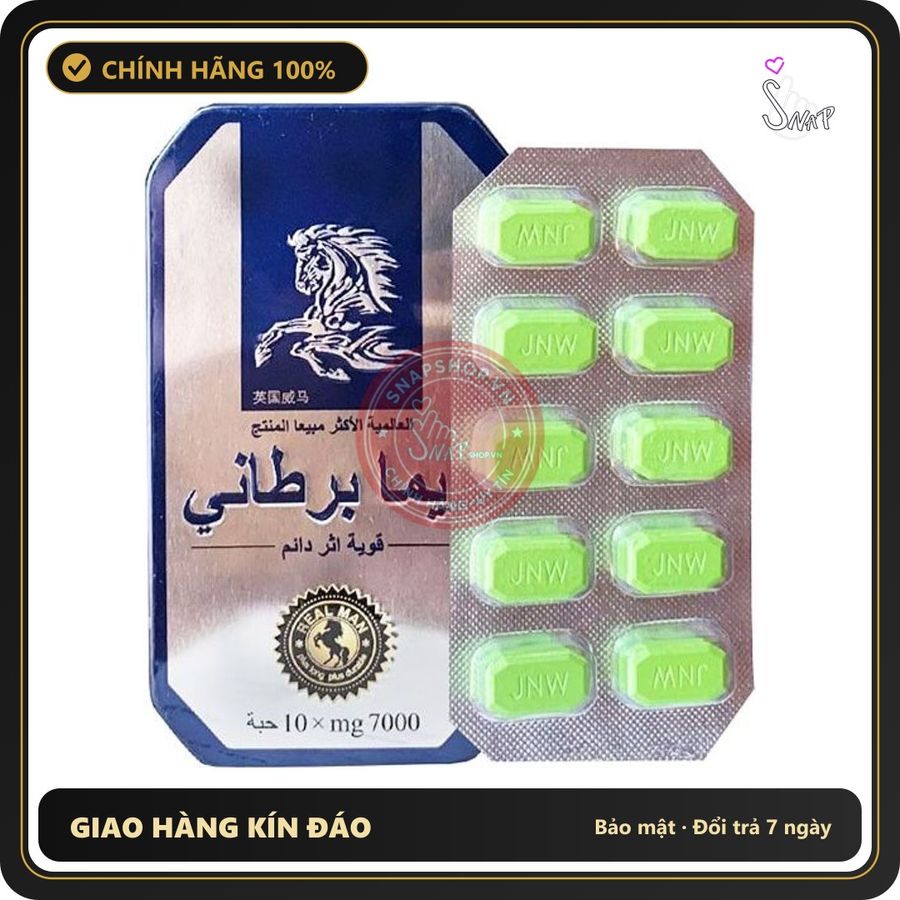 (Che Tên) Ngựa Thái 7000mg Chính Hãng Thailand - Hộp 10 Viên Hộp Trắng Kín