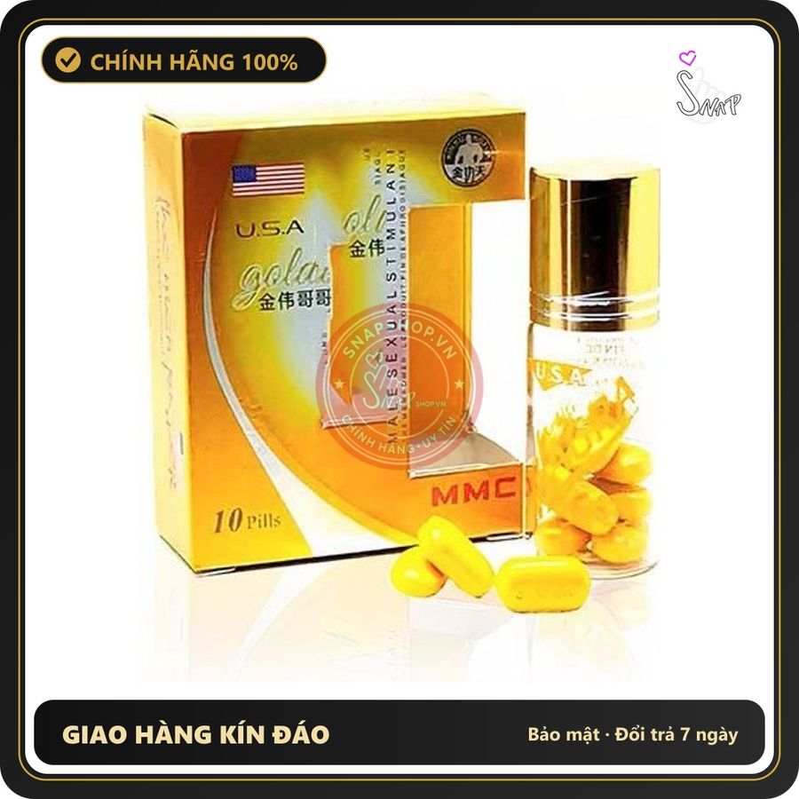 (Che Tên) Viên Uống Hỗ Trợ Phái Mạnh Lọ 10 Viên Hộp Trắng Kín