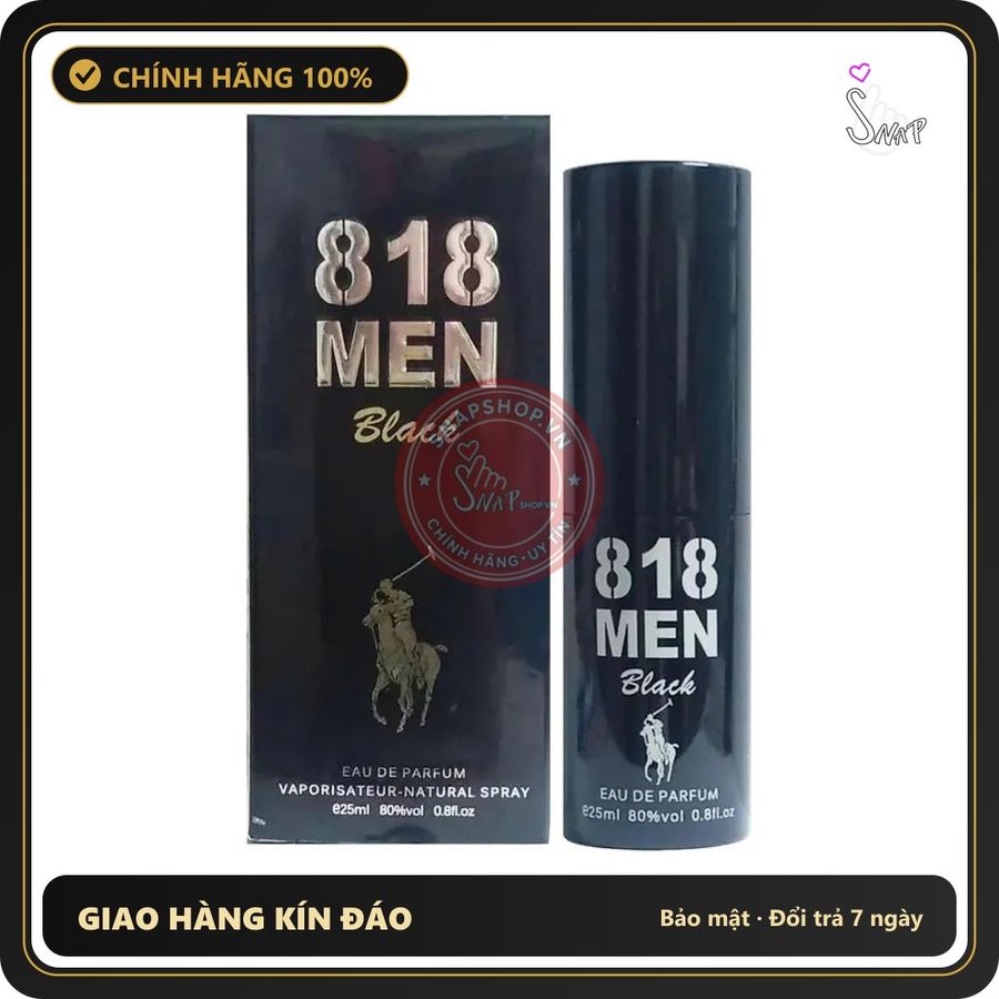 (Che Tên) Nước Hoa Kích Thích Nữ 818 Men Black – Chai 25ml Chính Hãng Bảo Mật Tuyệt Đối