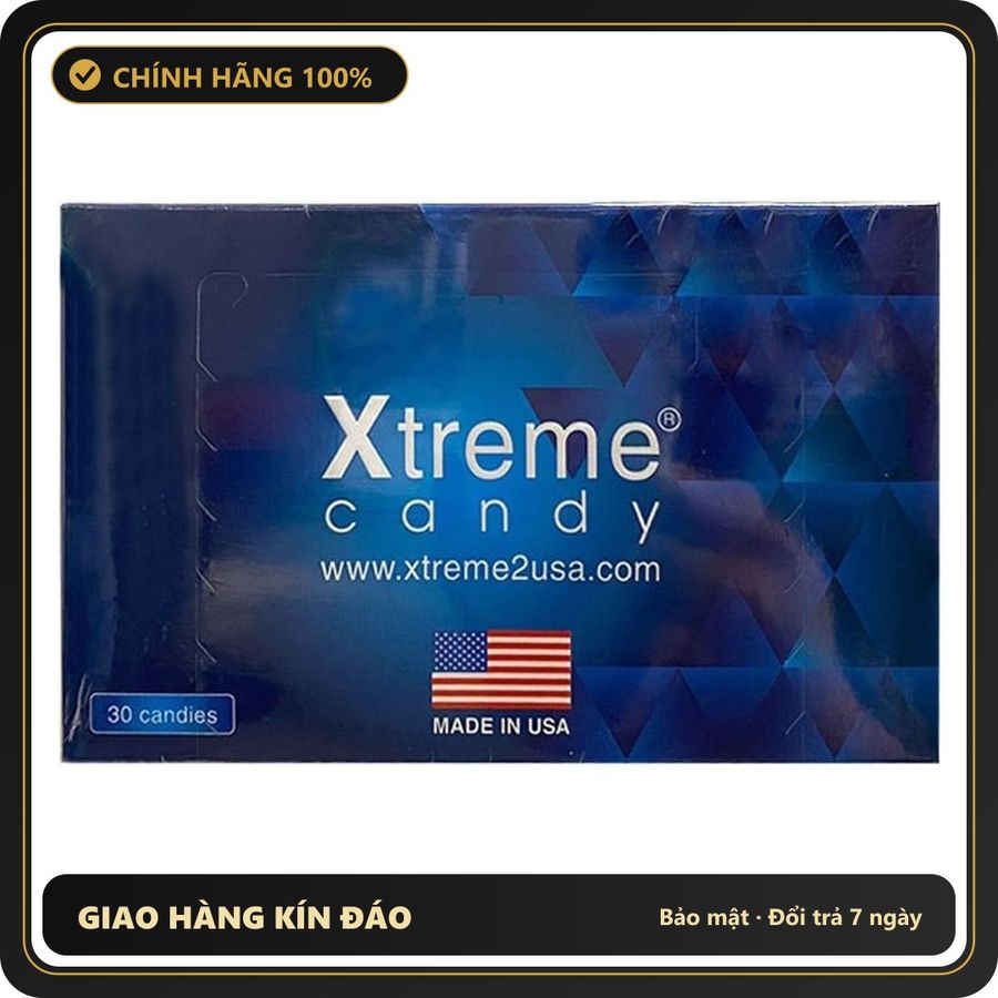 (Che Tên) Kẹo Sâm Xtreme Candy Chính Hãng USA - Lẻ 1 Viên Hộp Trắng Kín