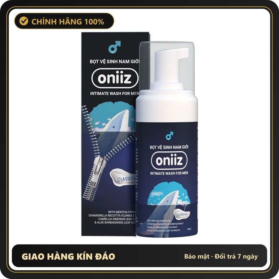 (Che Tên) Bọt Vệ Sinh Nam Giới Oniiz Hương Classical 100ml - Dung Dịch Vệ Sinh Tạo Bọt, Chăm Sóc Nhạy Cảm, Tươi Mát, Thoải Mái Suốt Ngày Giao Nhanh Toàn Quốc
