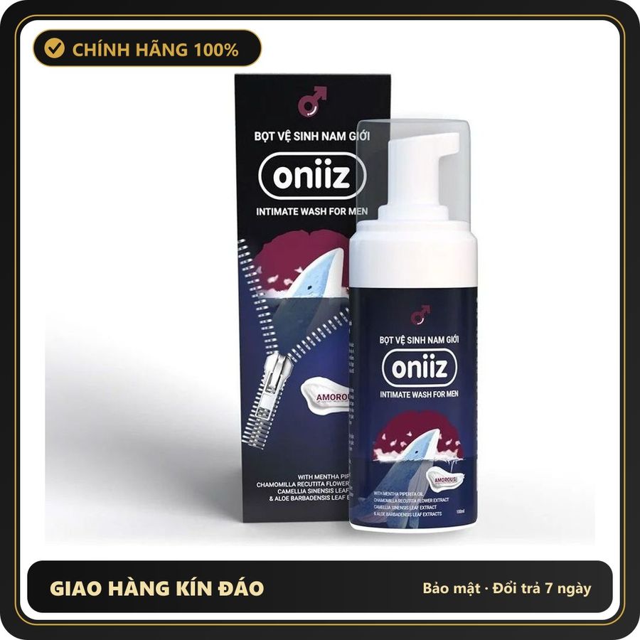 (Che Tên) Bọt Vệ Sinh Nam Giới Oniiz Hương Amorous 100ml - Dung Dịch Vệ Sinh Giúp Sạch Sẽ, Thoải Mái và Tươi Mát cho Nam giới Cao Cấp Bảo Đảm