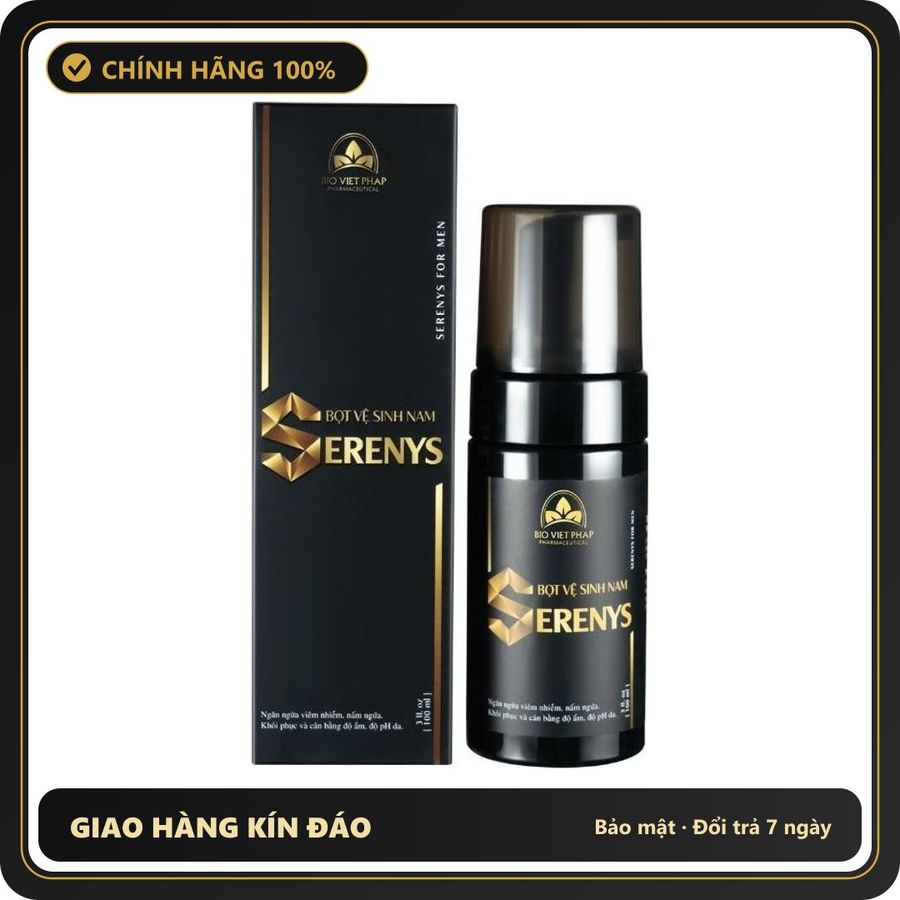 (Che Tên) Bọt Vệ Sinh Nam Serenys 100ml - Sản Phẩm Chăm Sóc Cá Nhân Nam Giới, Làm Sạch Sâu, Khử Mùi Hiệu Quả, Duy Trì Độ Ẩm Tự Nhiên Hộp Trắng Kín
