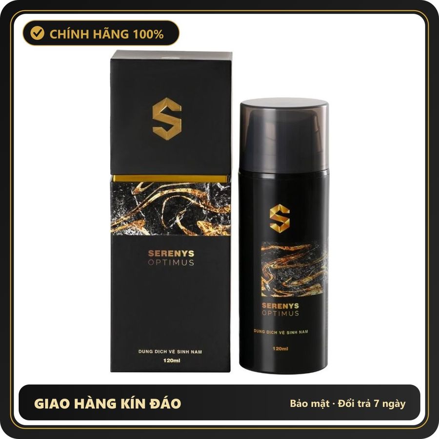 (Che Tên) Dung Dịch Vệ Sinh Nam Giới Serenys Optimus 120ml - Làm Sạch, Khử Mùi, Giảm Ngứa Rát Cho Da Nhạy Cảm - Sản Phẩm Chăm Sóc Da An Toàn Hỗ Trợ 24/7