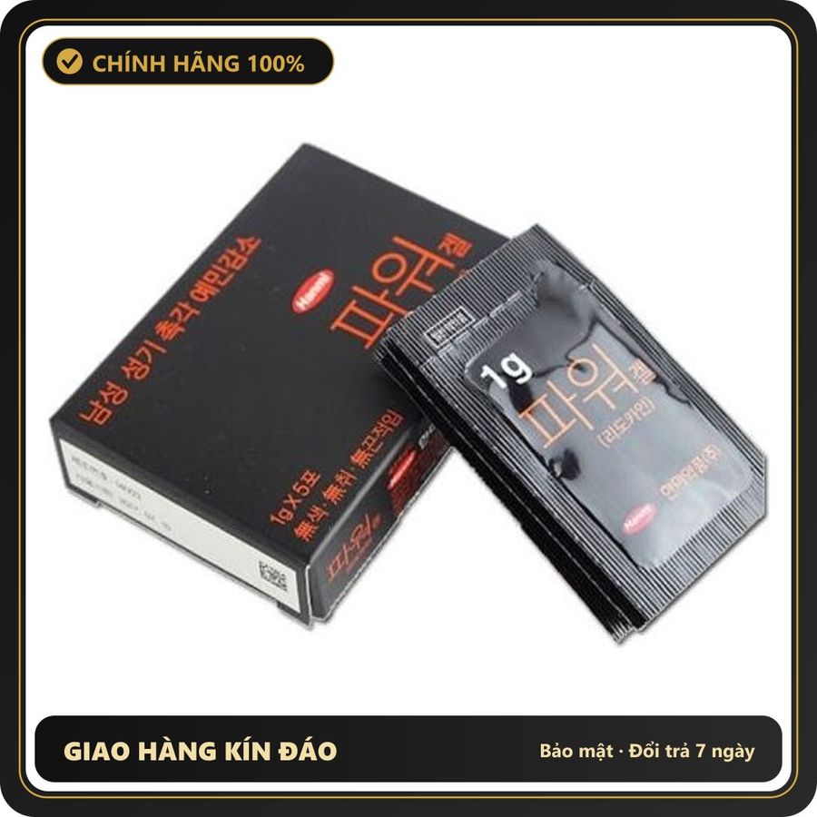 (Che Tên) Gel Hàn Quốc Power 1gram Hanmi – Kéo Dài Thời Gian - Hộp 5 Gói Cao Cấp Bảo Đảm