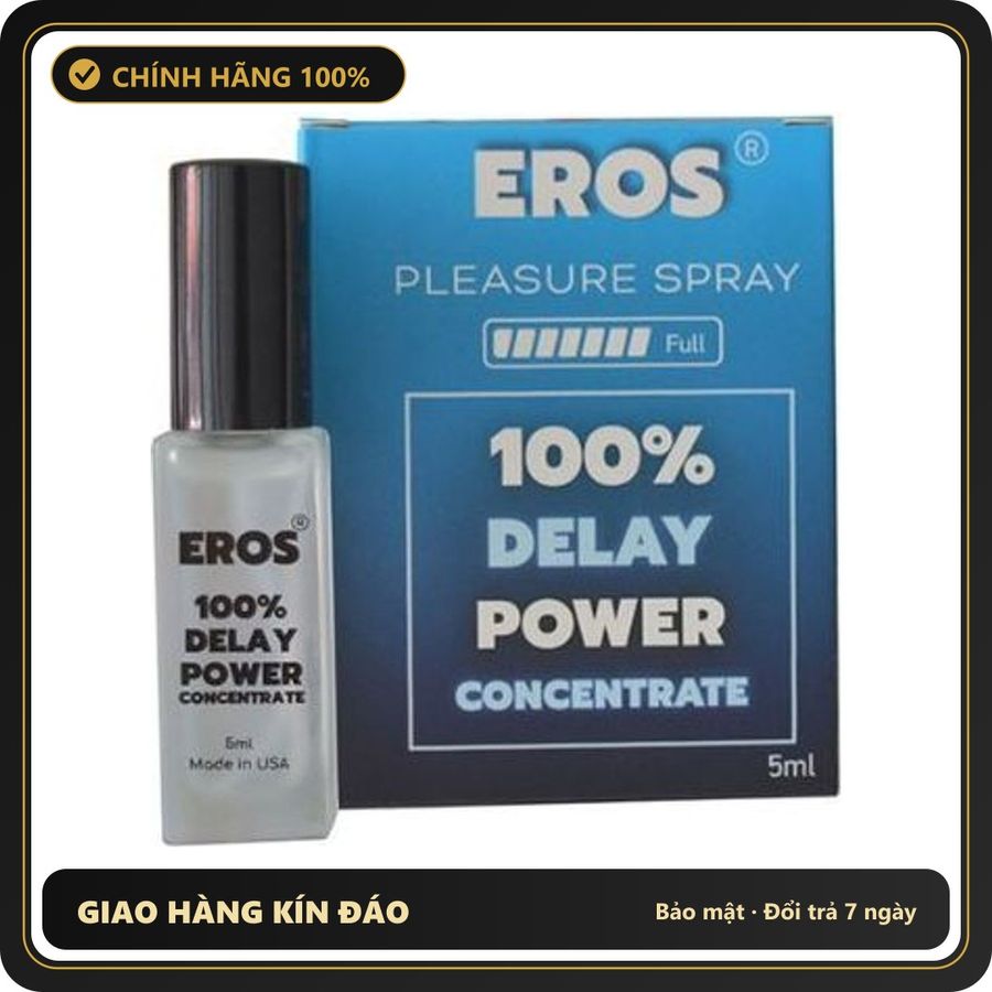 (Che Tên) Xịt Thơm Cơ Thể Eros Delay Power Concentrate USA – 5ml Cao Cấp Bảo Đảm