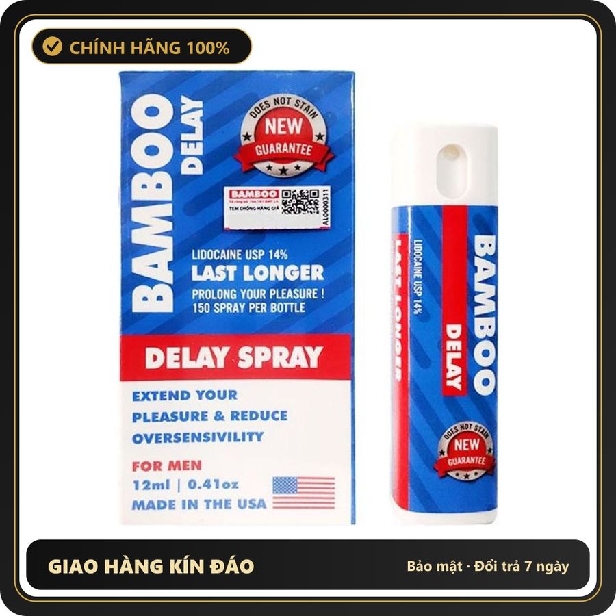 (Che Tên) Xịt Thơm Cơ Thể USA Bamboo Delay – 12ml Bảo Mật Tuyệt Đối
