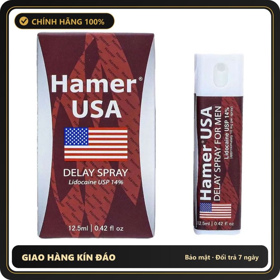 (Che Tên) Xịt Kéo Dài Thời Gian Hamer USA – Chai 12.5ml Hỗ Trợ 24/7