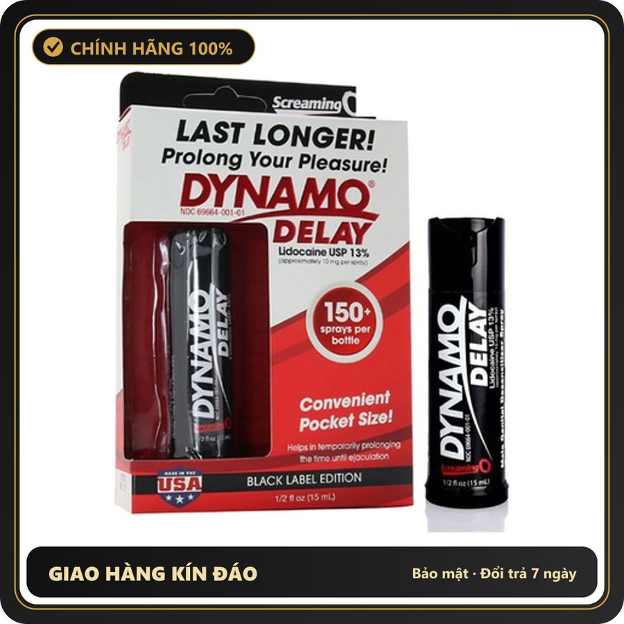 (Che Tên) Xịt Khử Mùi Thơm Cơ Thể USA - Dynamo Delay Black Label Edition – 15ml 365987 Cao Cấp Bảo Đảm