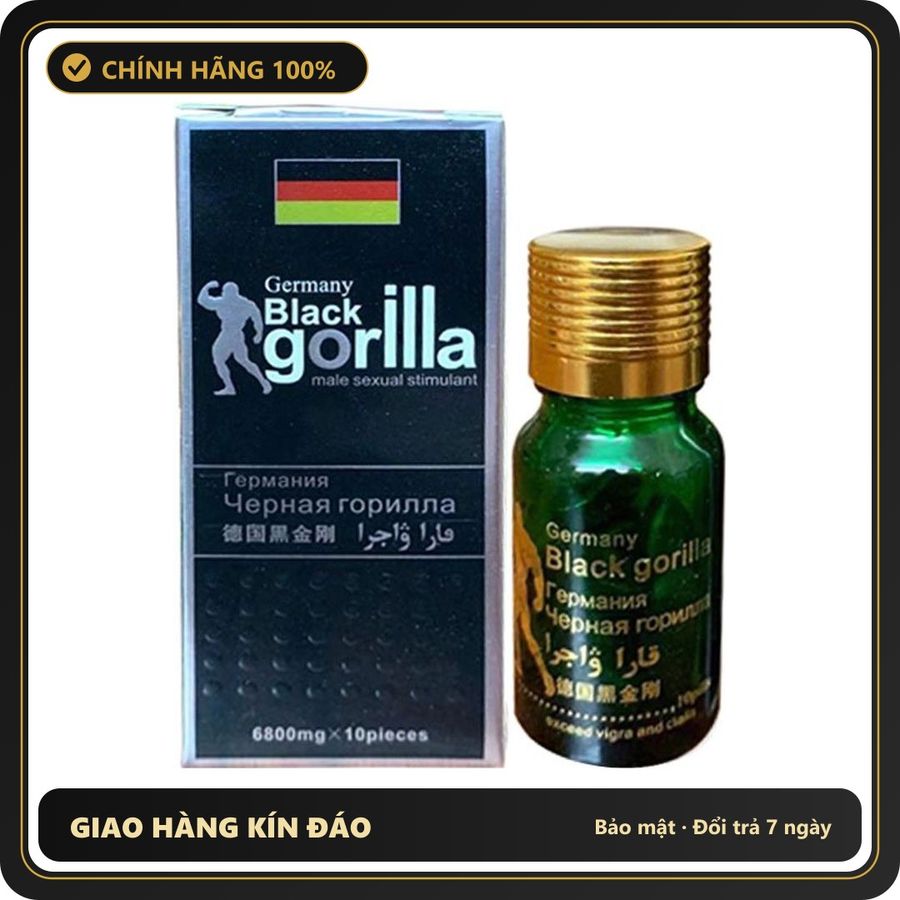 (Che Tên) Viên Kẽm Black Gorilla 6800mg - Lọ 10 Viên Cao Cấp Bảo Đảm
