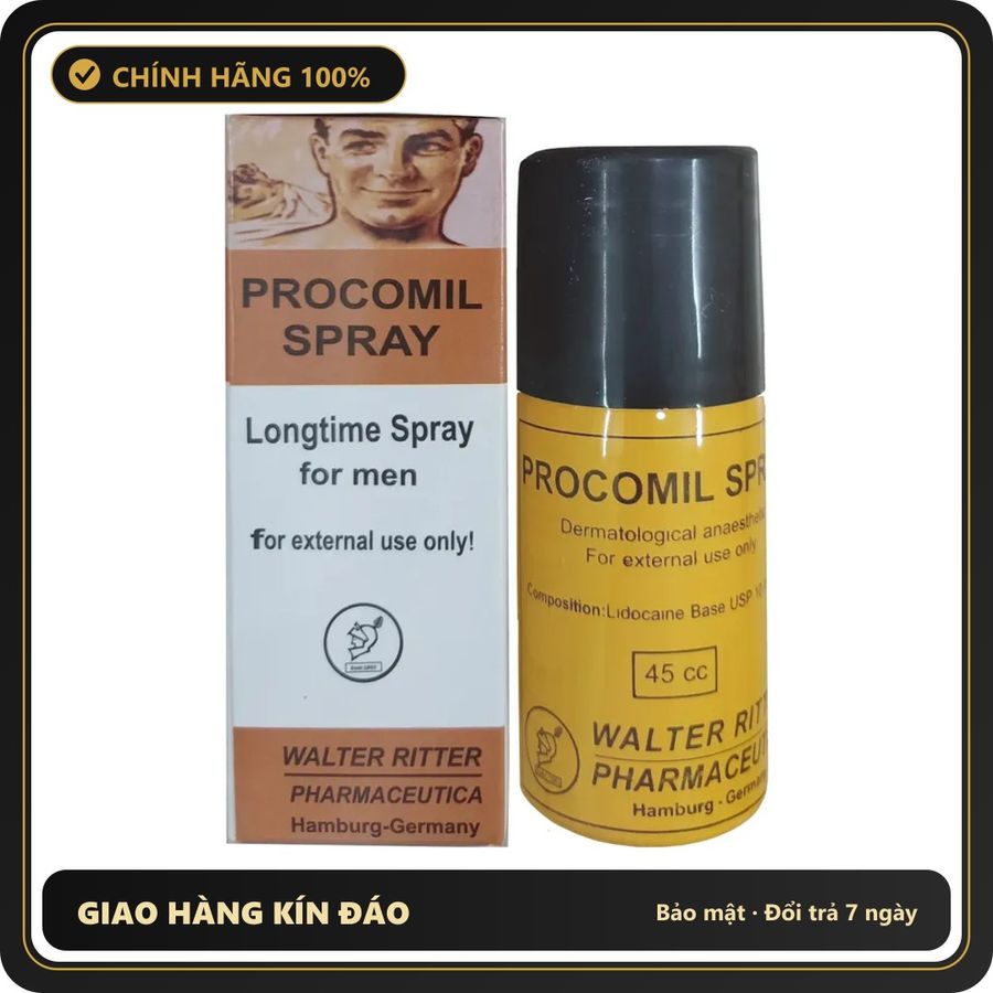 (Che Tên) Xịt Thơm Cơ Thể Đức - Procomil Spray – 45ml Bảo Mật Tuyệt Đối