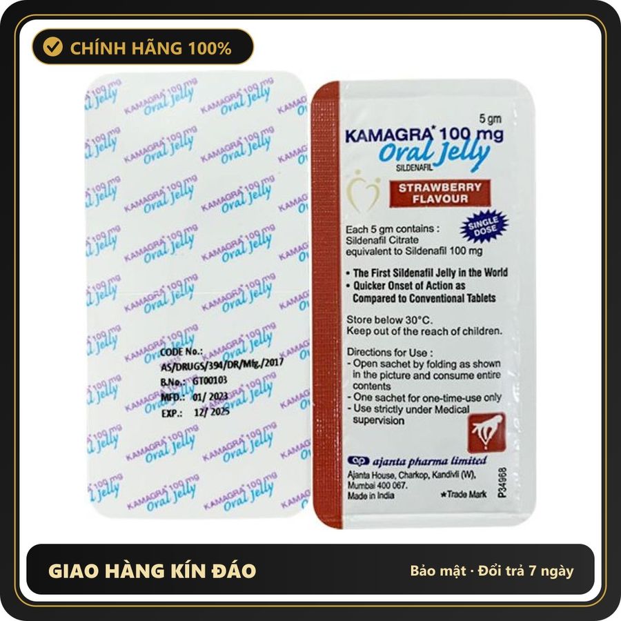 (Che Tên) Thạch trái cây Oral Jelly 100mg - Lẻ 1 Gói 366981 Chuẩn Auth