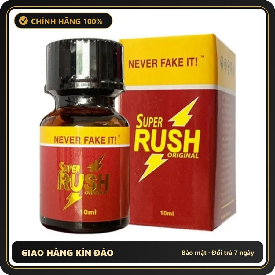 (Che Tên) Chai Hít Hỗ Trợ Tăng Hưng Phấn Popper Super Rush Original 10ml Cao Cấp Bảo Đảm