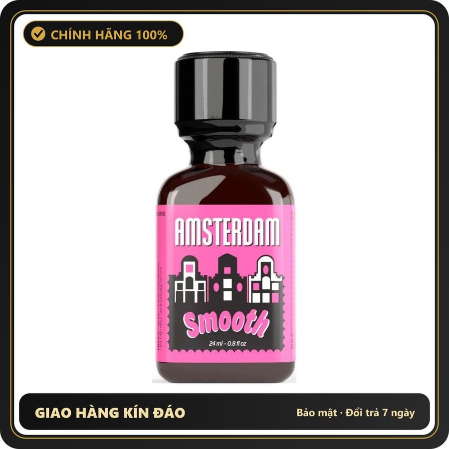 (Che Tên) Chai Hít Hỗ Trợ Tăng Hưng Phấn USA Amsterdam Smooth 24ml 392236 Chuẩn Auth